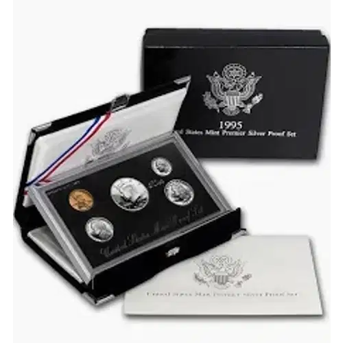 1996 s Proof Set - 5 Coins ($0.91 FV) Silver Premier - Set